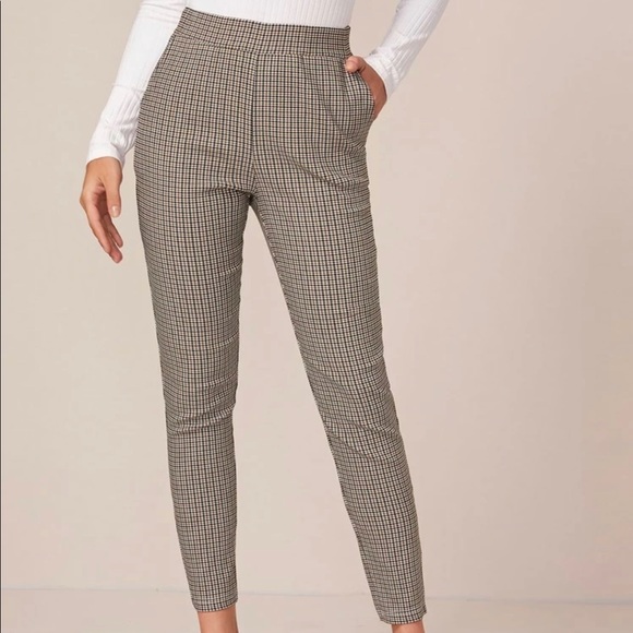 shein plaid pants